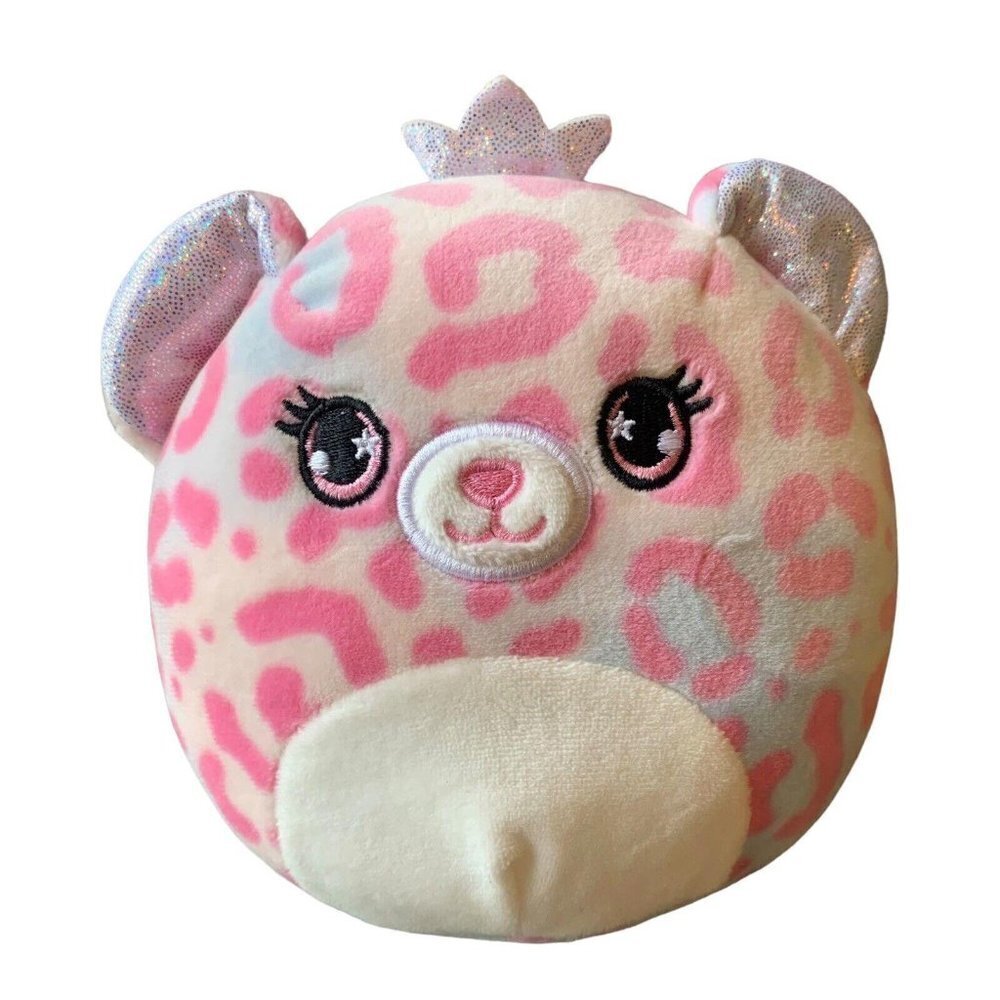SQUISHMALLOW Brandi Pink Blue Cheetah Leopard Cat Crown  Princess 6" Plush​​​​​​